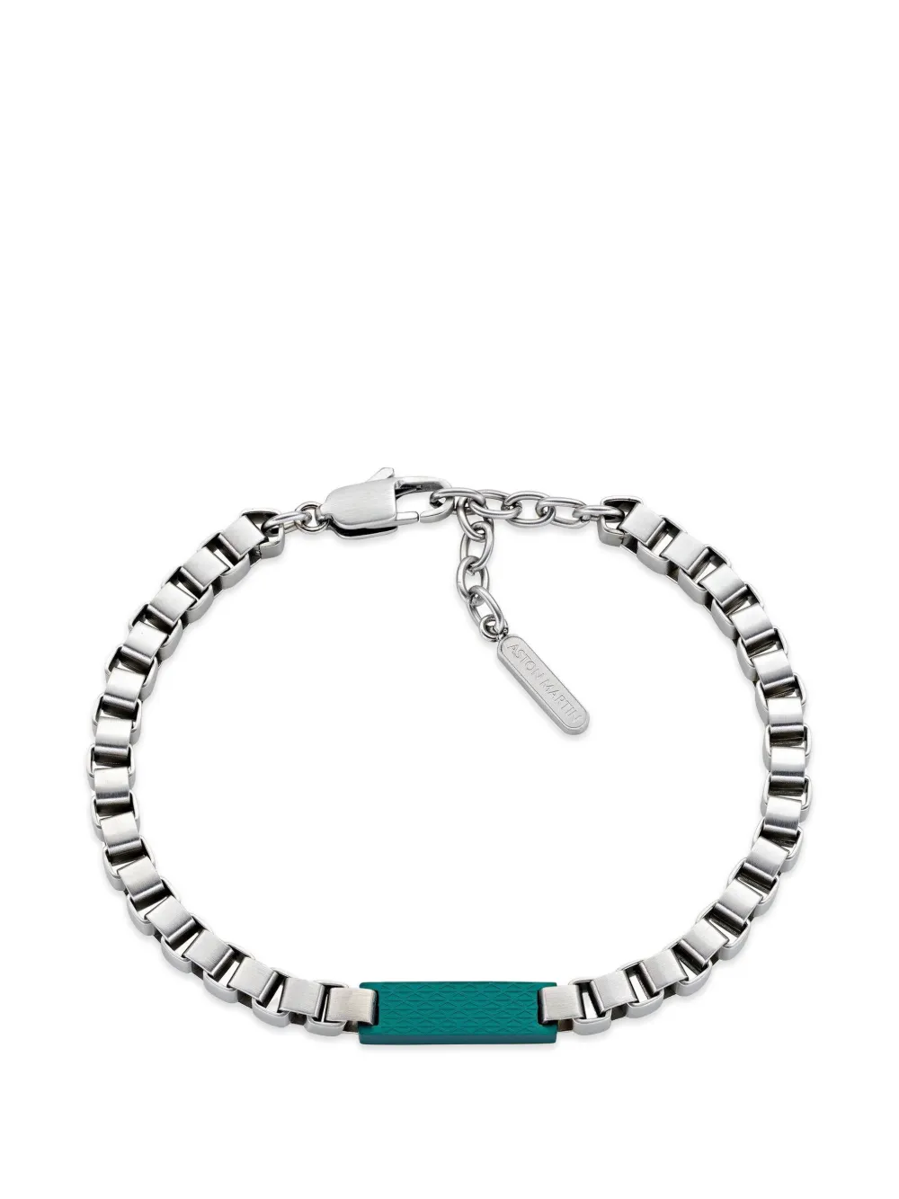Aston Martin Bracciale a catena con logo inciso - Argento