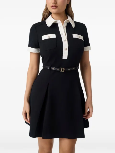 GUESS USA Claudie belted polo mini dress
