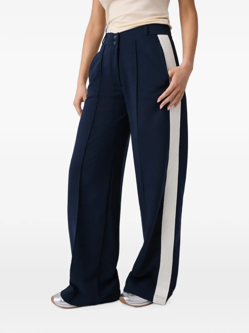 GUESS USA side-stripe wide-leg track pants