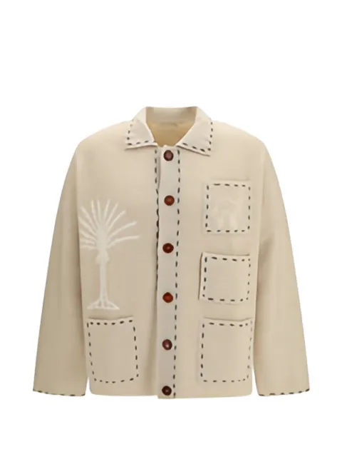Baziszt Seeker intarsia-knit cashmere cardigan