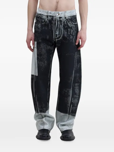 Eckhaus Latta Bend hand-painted jeans