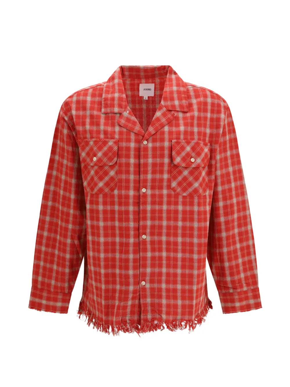 FOUND fringe plaid shirt