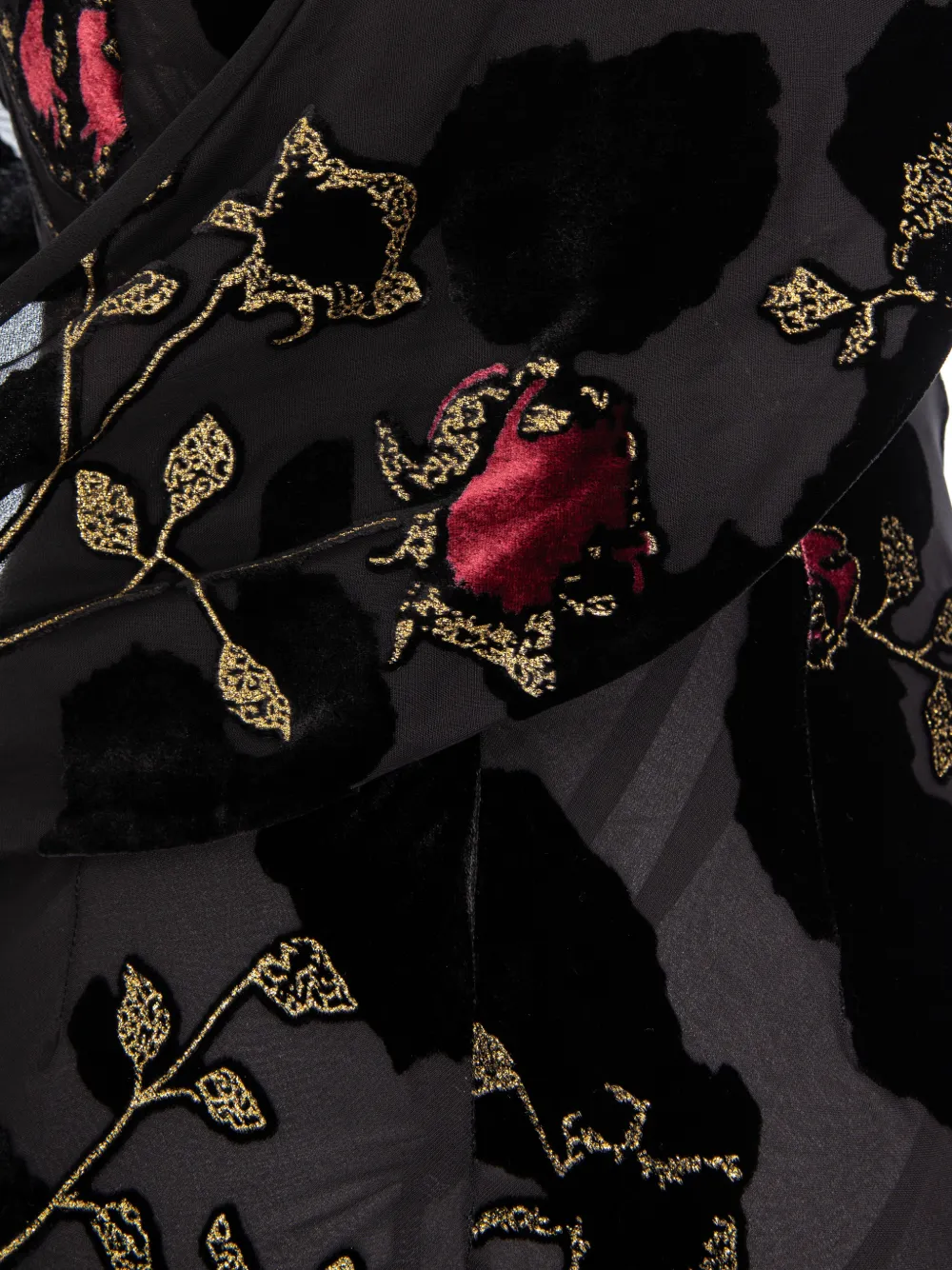 V:PM ATELIER Lucya maxi-jurk met bloemenprint Zwart