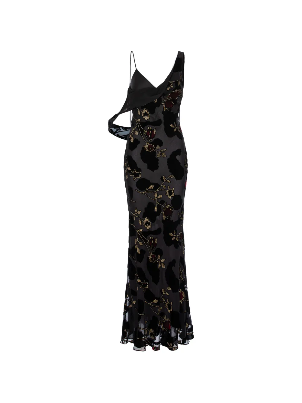 V:PM ATELIER Lucya floral-devoré maxi dress