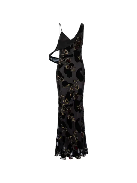 V:PM ATELIER Lucya floral-devoré maxi dress