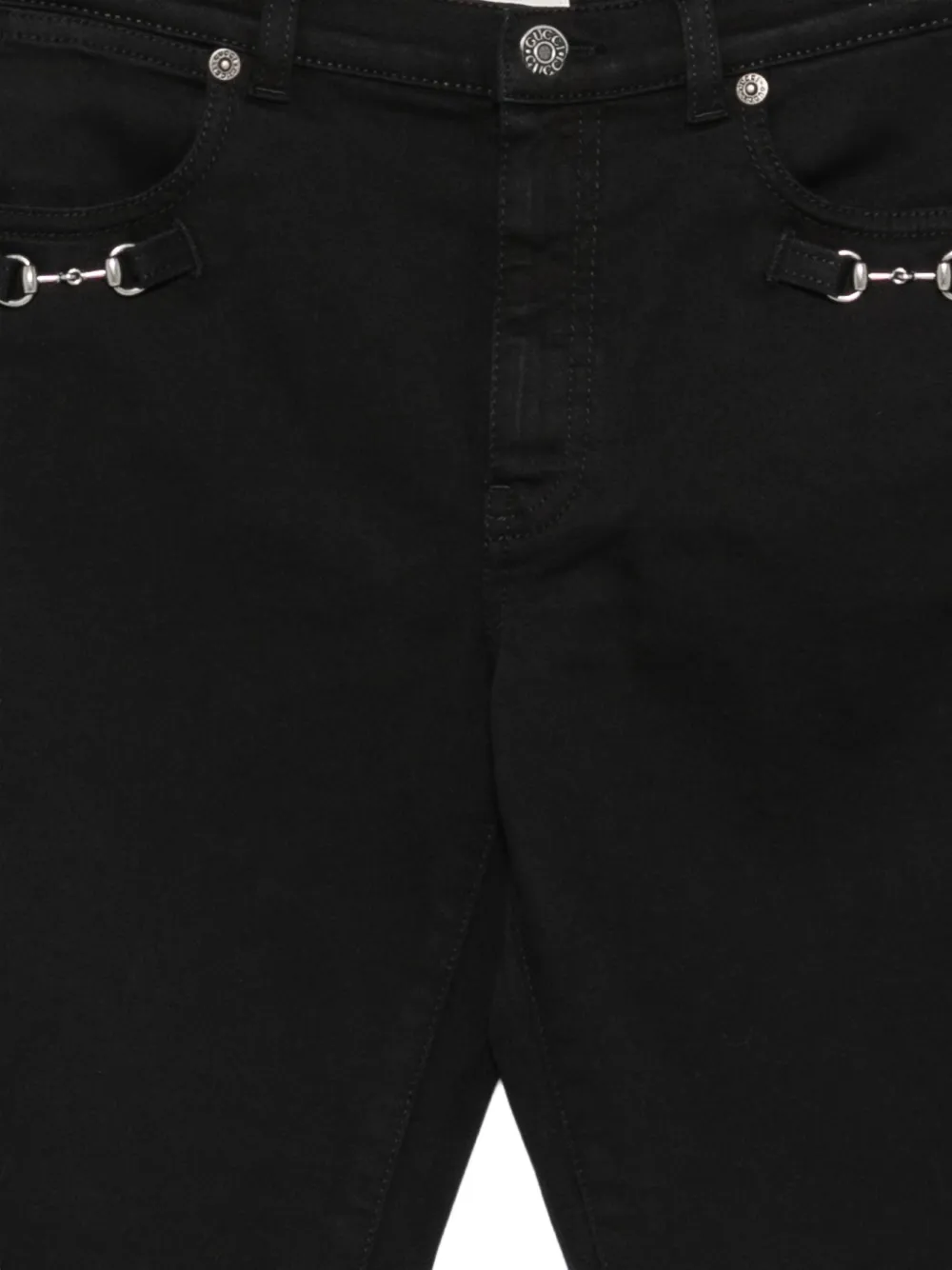 Gucci Kids Horsebit flared jeans Zwart