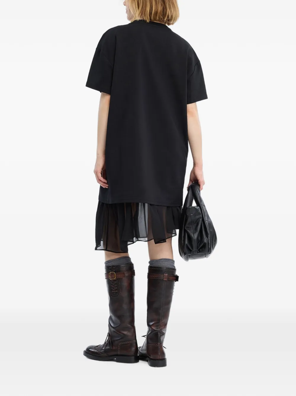 MUNTHE T-shirt verfraaid met kristallen Zwart