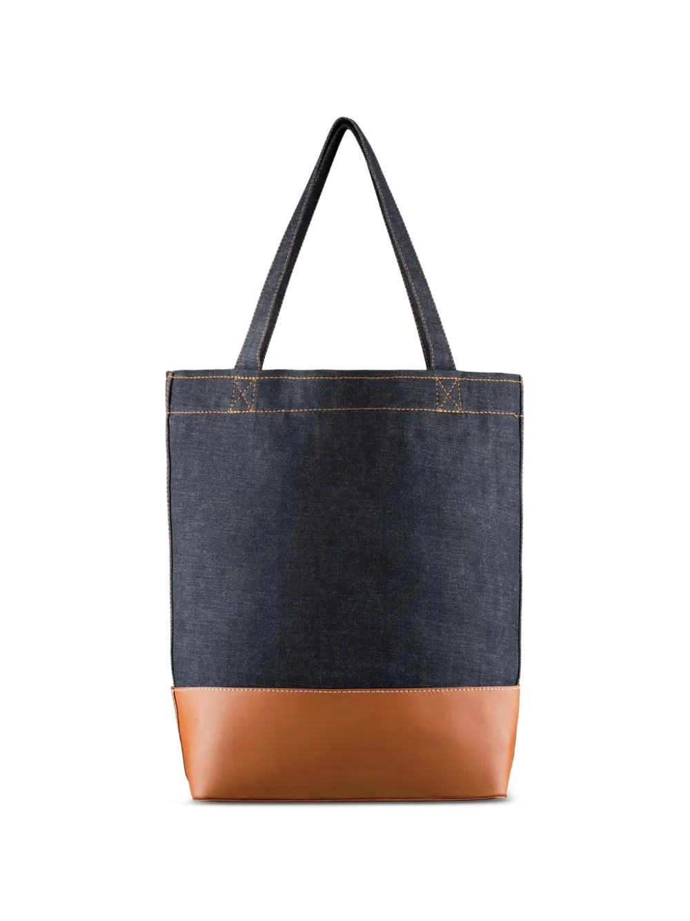 A.P.C. Axel shopper met leren afwerking en logo-print Blauw