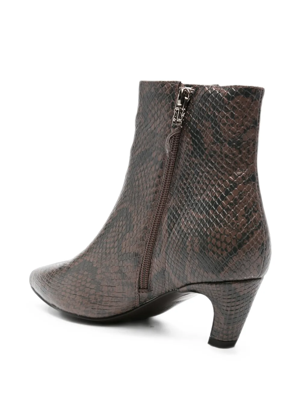 Bibi Lou snakeskin-effect leather ankle boots Bruin