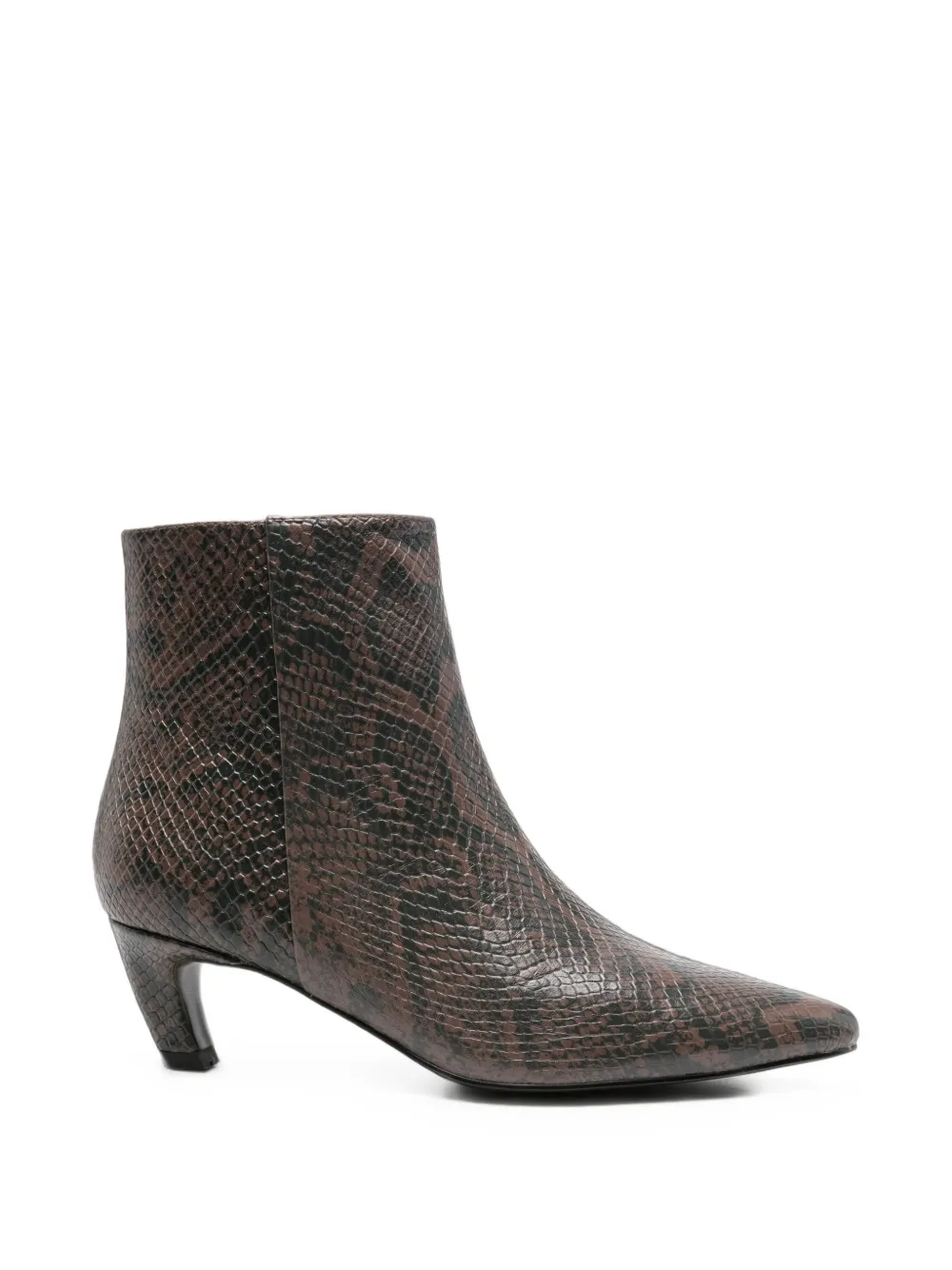 Bibi Lou snakeskin-effect leather ankle boots Bruin