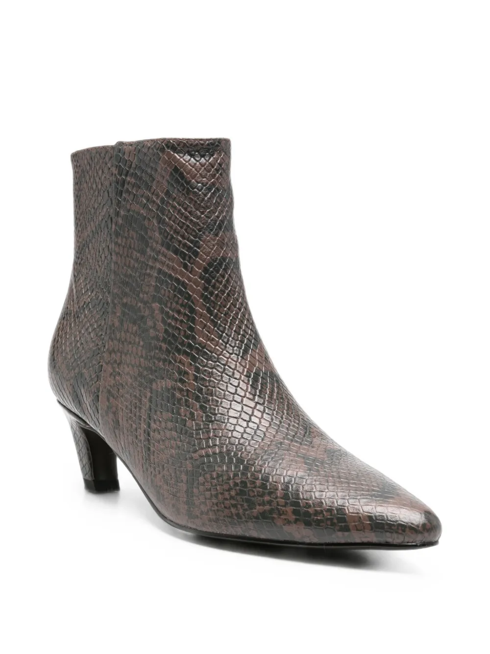 Bibi Lou snakeskin-effect leather ankle boots Bruin