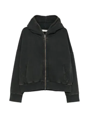 ROA waffle-knit zip-up Hoodie | Black | FARFETCH