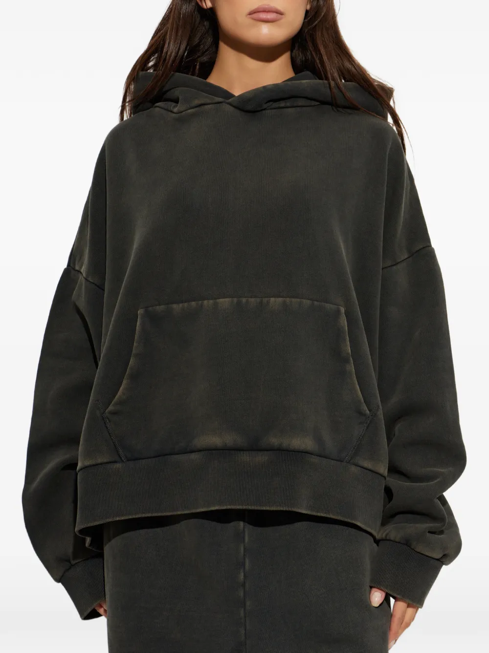 ENTIRE STUDIOS Hoodie van katoenen-jersey met verwassen effect Grijs