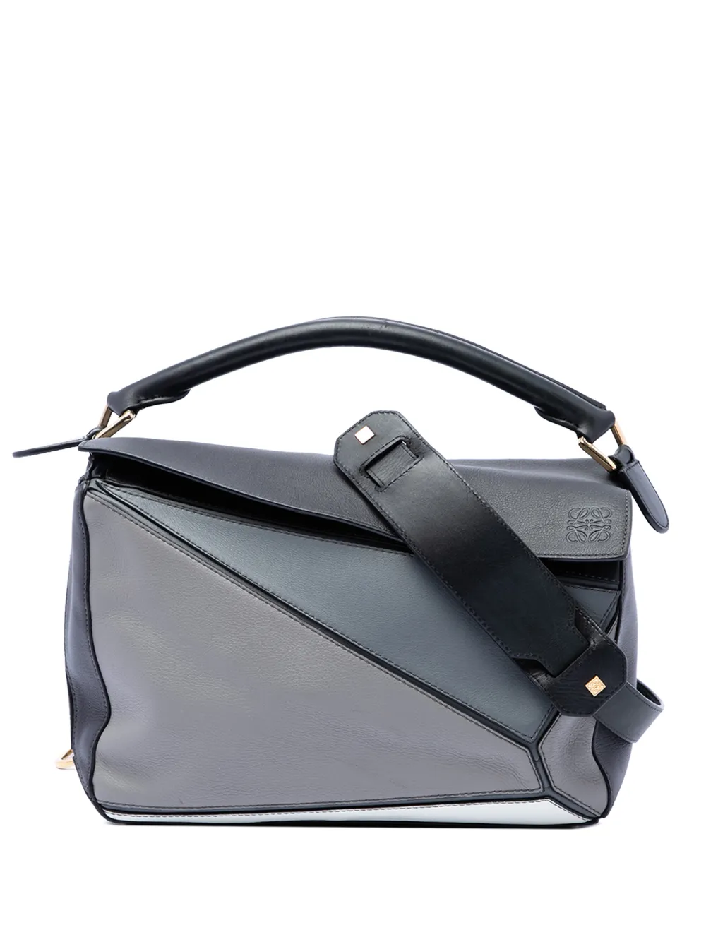 Loewe Pre-Owned 2005-2015 Medium Tricolor Calfskin Puzzle satchel - Grau
