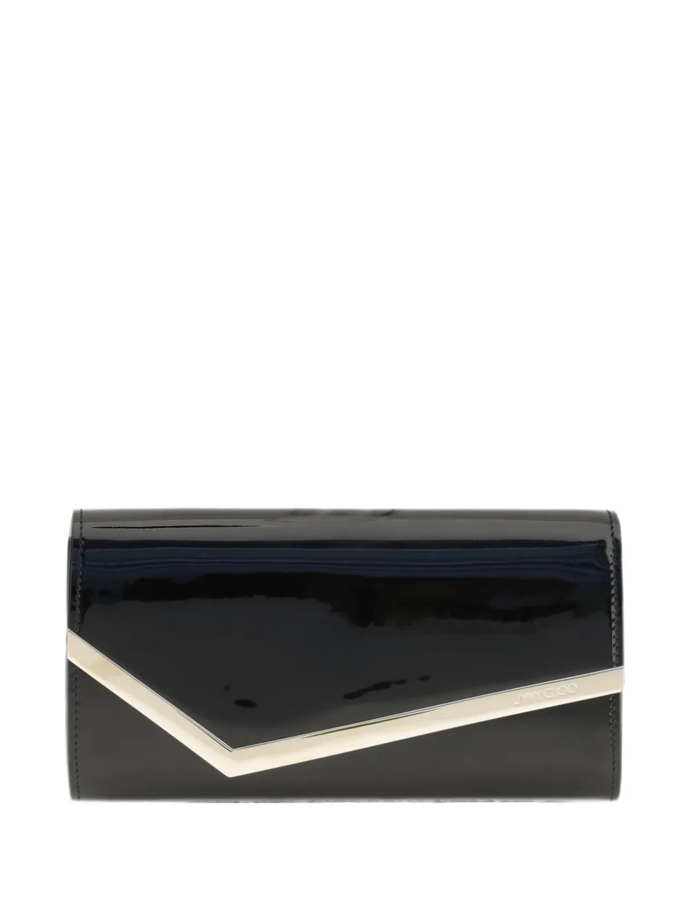 Jimmy Choo Emmie black patent-leather clutch bag - Nero