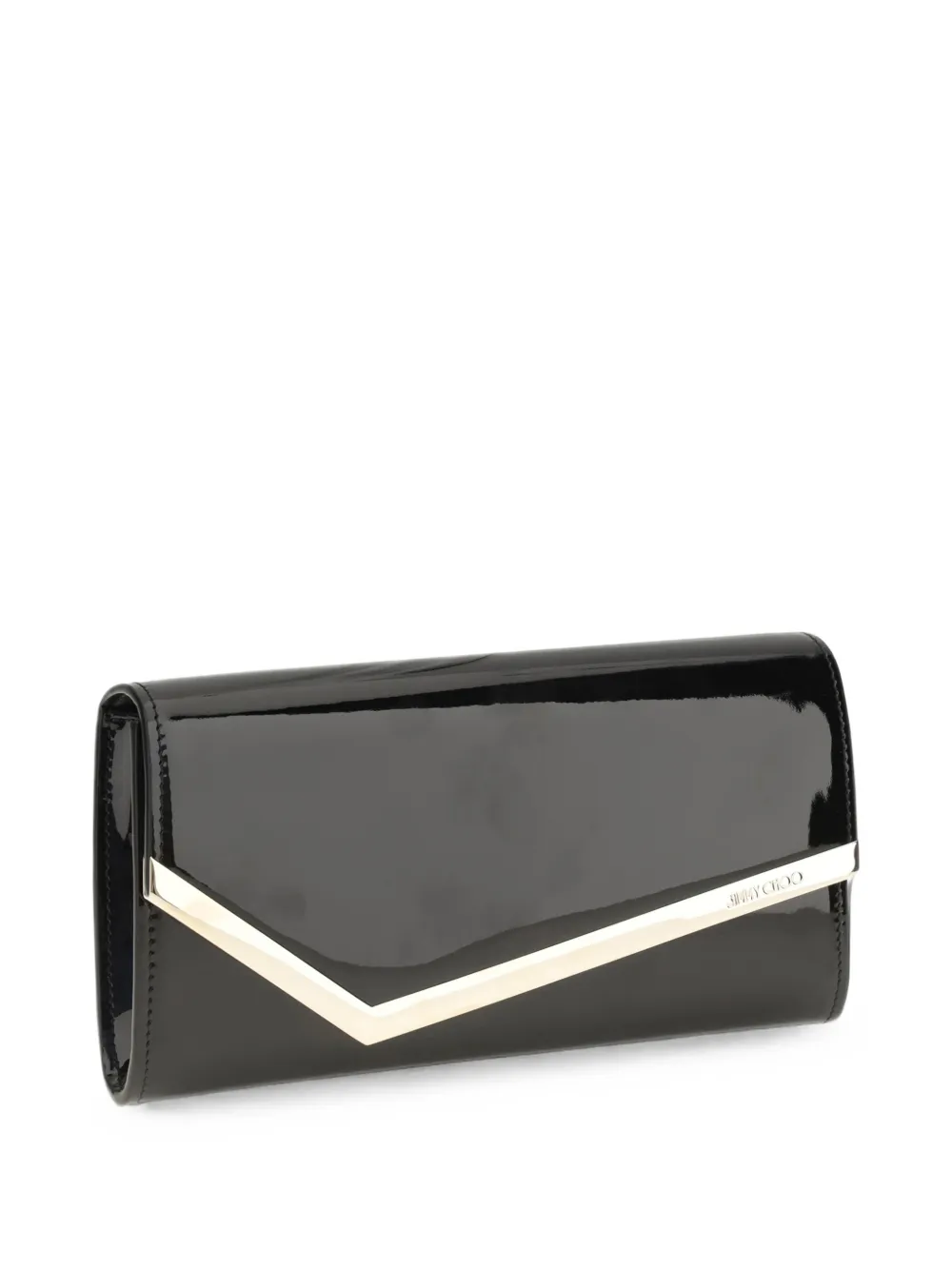 Jimmy Choo Emmie lakleren clutch Zwart