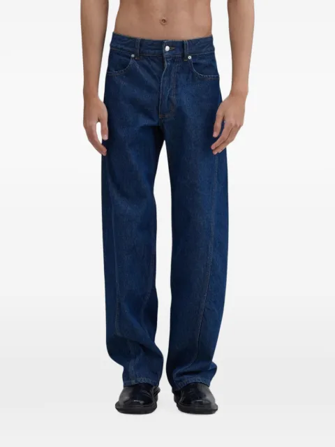 Eckhaus Latta Bend twisted-seam jeans
