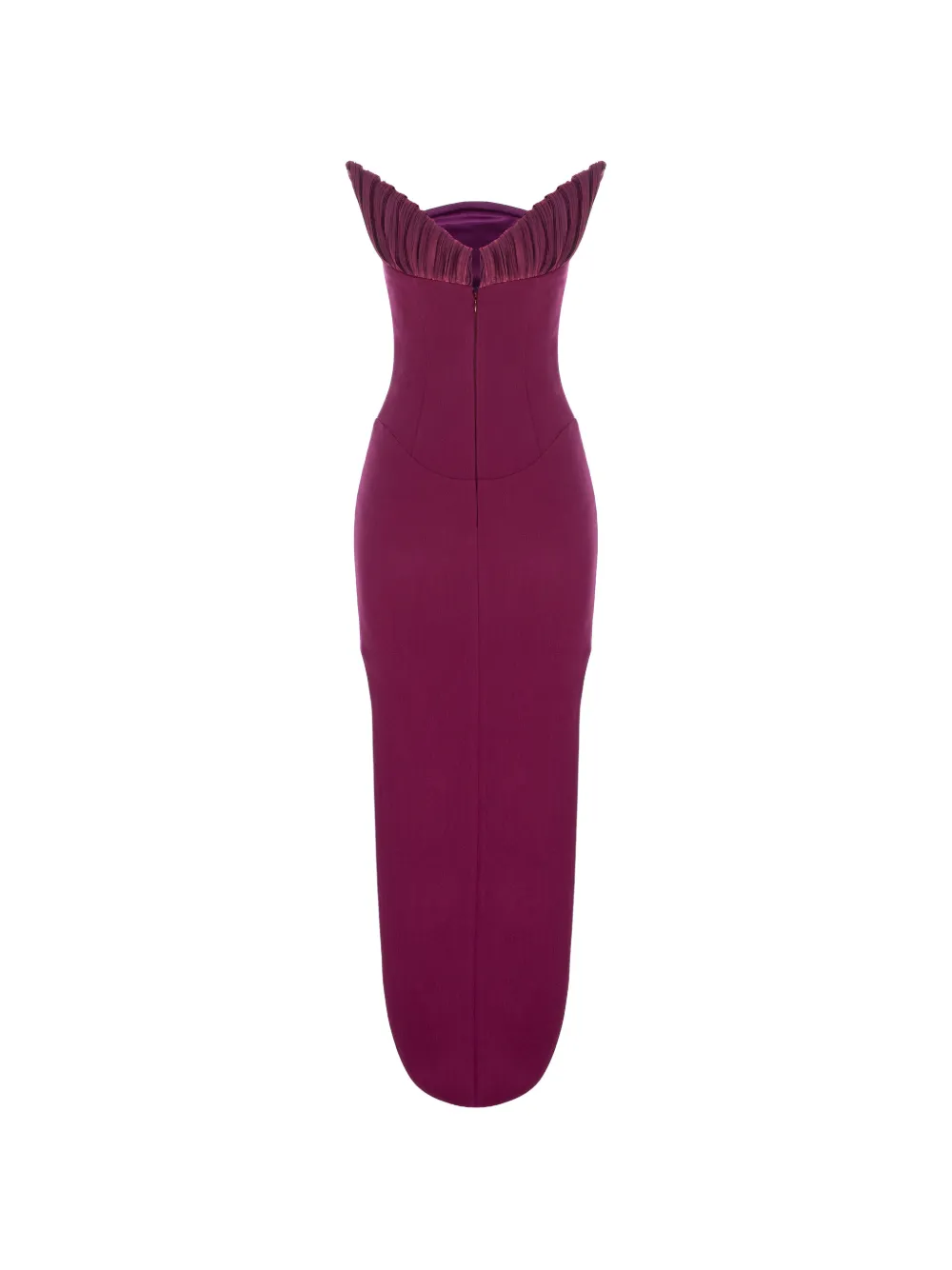 V:PM ATELIER Billie maxi-jurk met ruches Paars