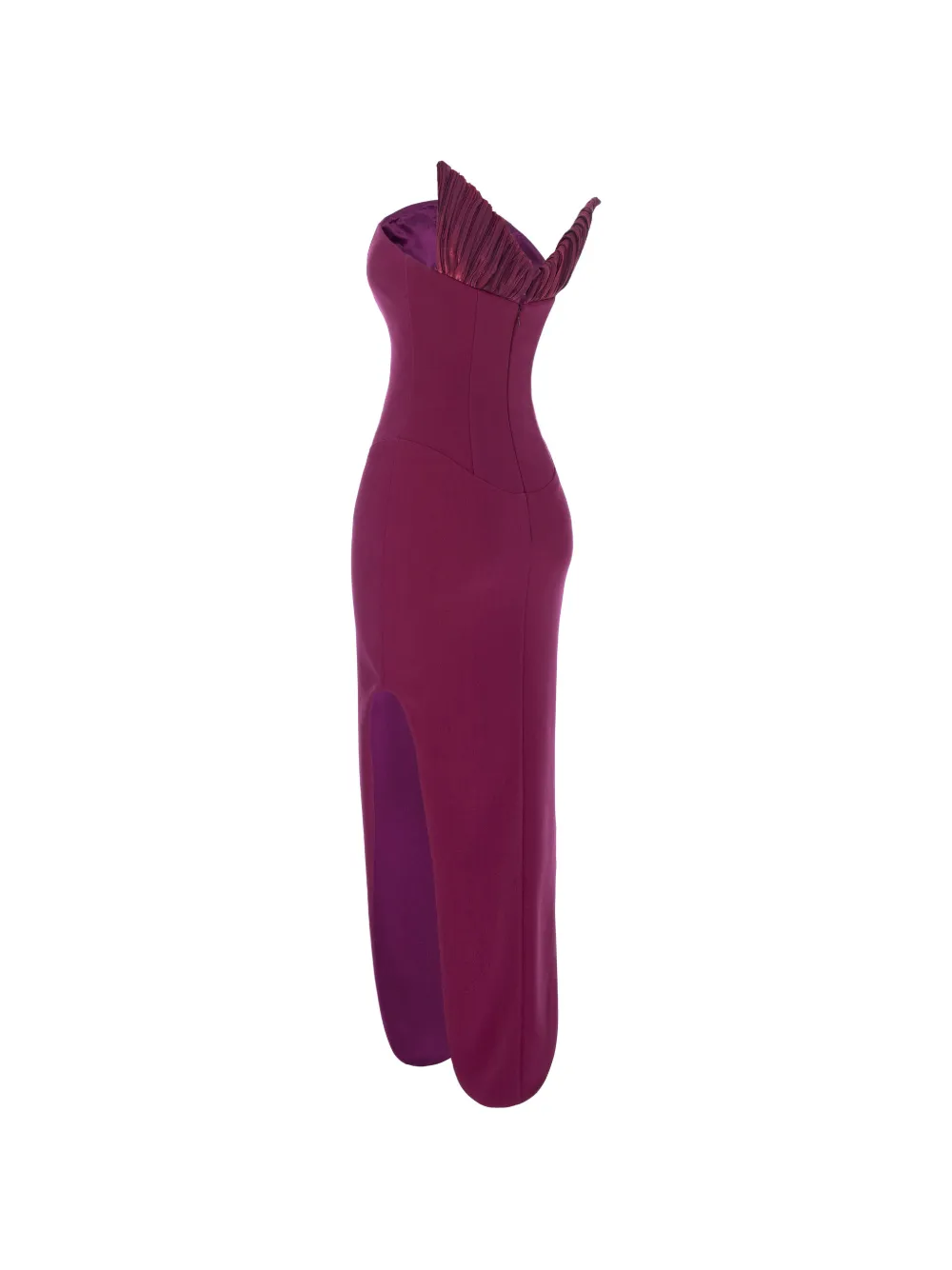 V:PM ATELIER Billie maxi-jurk met ruches Paars