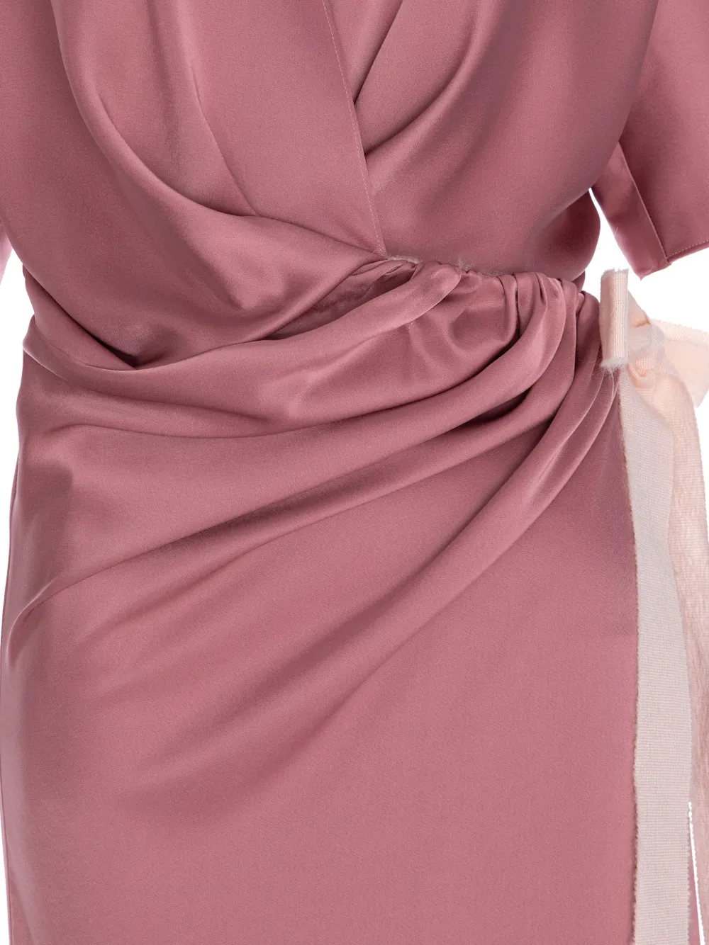 V:PM ATELIER Samantha maxi-jurk met wikkel-design Roze