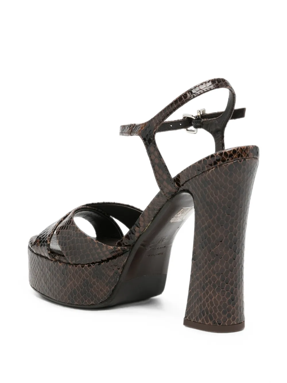 Chantal snakeskin-effect platform sandals Bruin