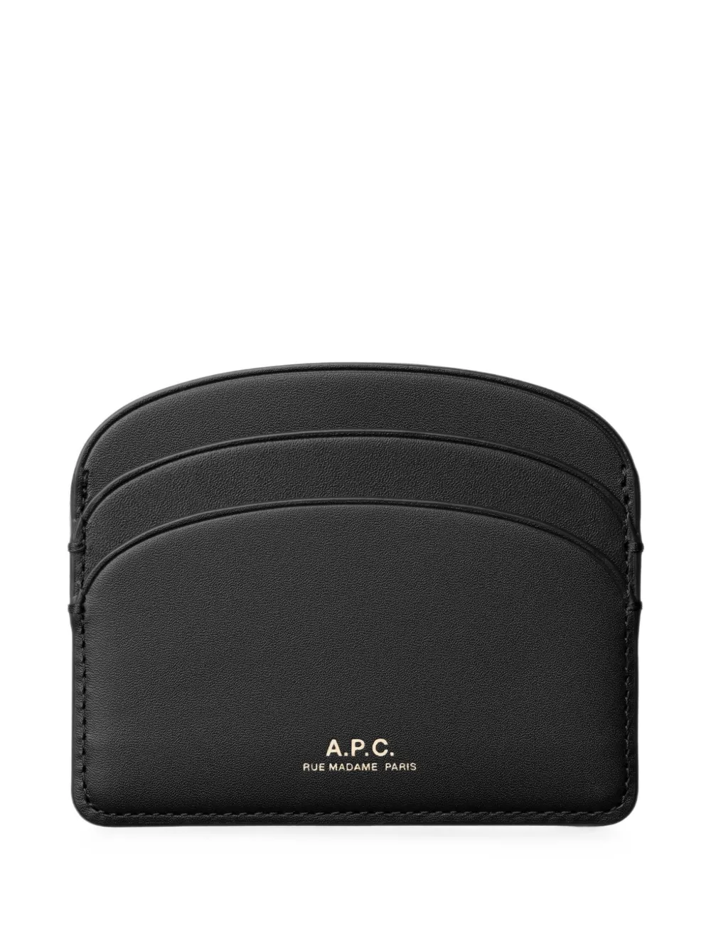 A.P.C. Portacarte Demi-Lune con logo goffrato - Nero