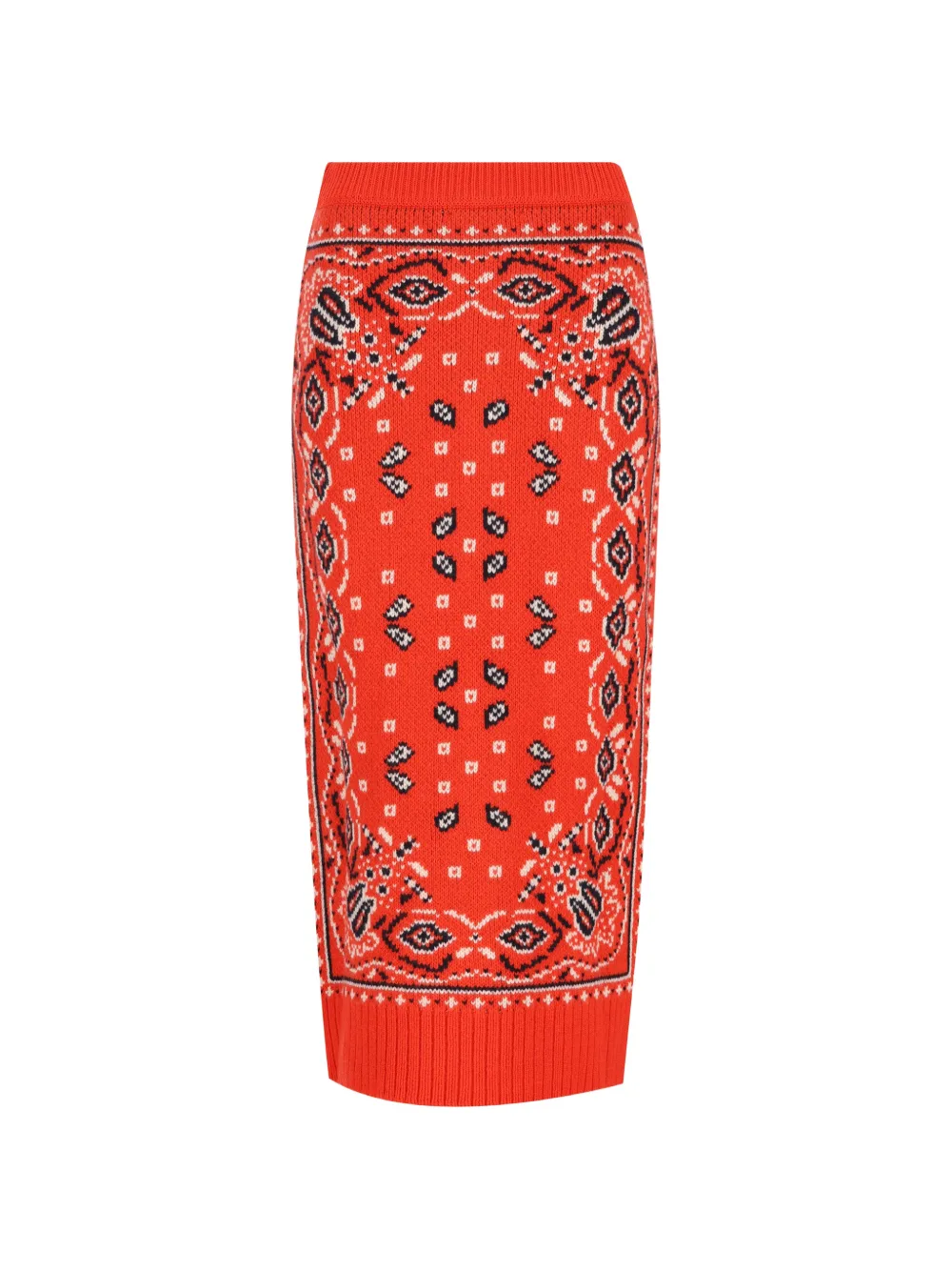 Giada Benincasa Rok met bandanaprint Rood