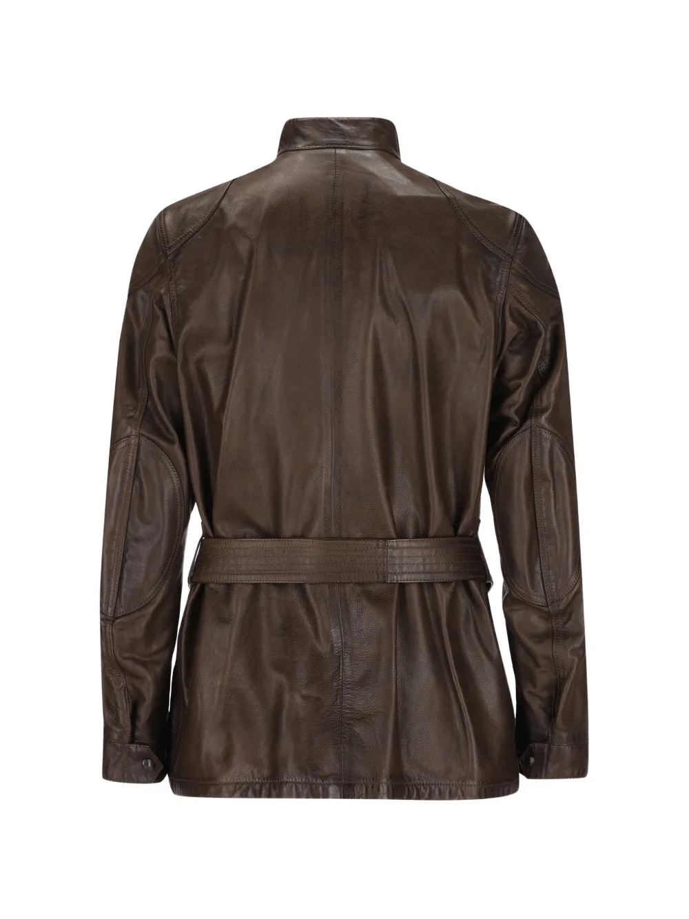 Belstaff Trailmaster leren jack met ceintuur Bruin
