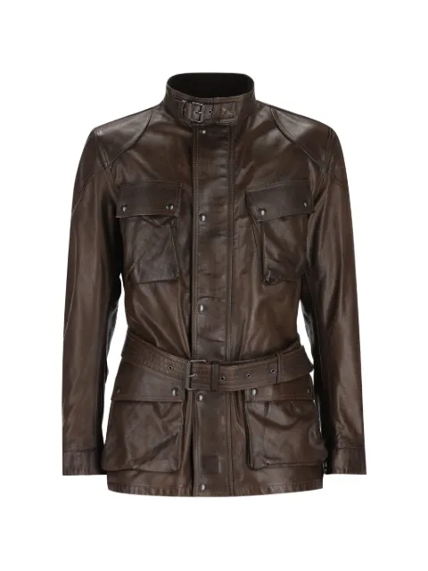 Belstaff Trialmaster belted leather jacket