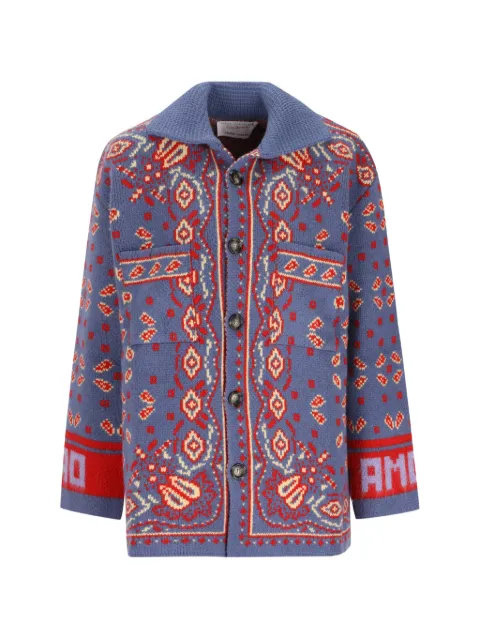 Giada Benincasa Soho intarsia-knit button-up cardigan