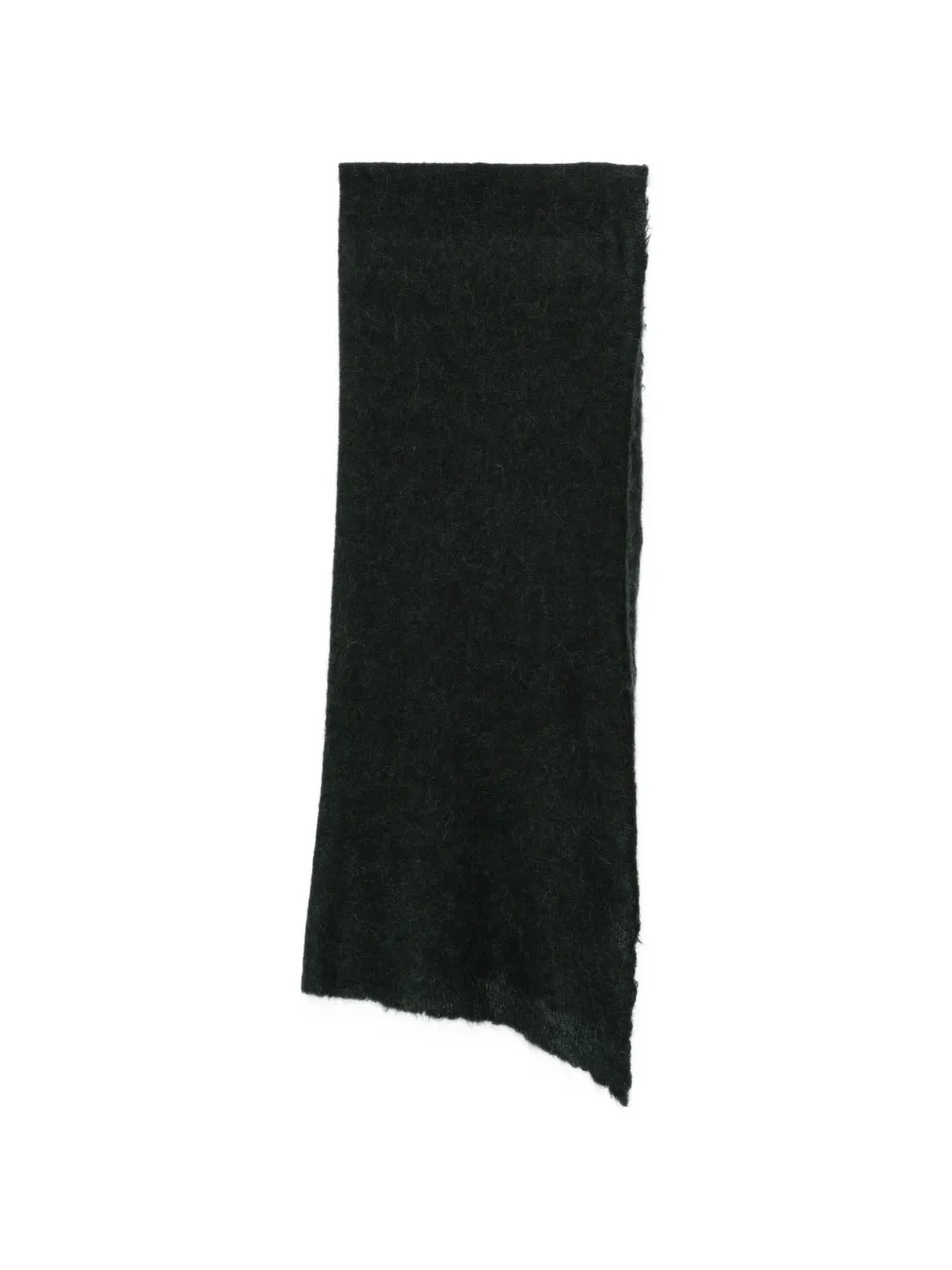 Faliero Sarti brushed raw-edge scarf - Nero