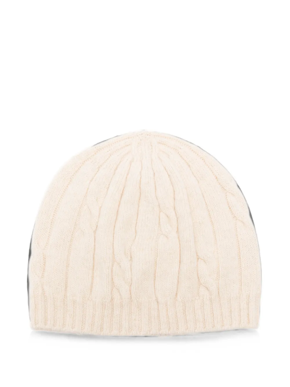 Peserico Kabelgebreide muts Beige