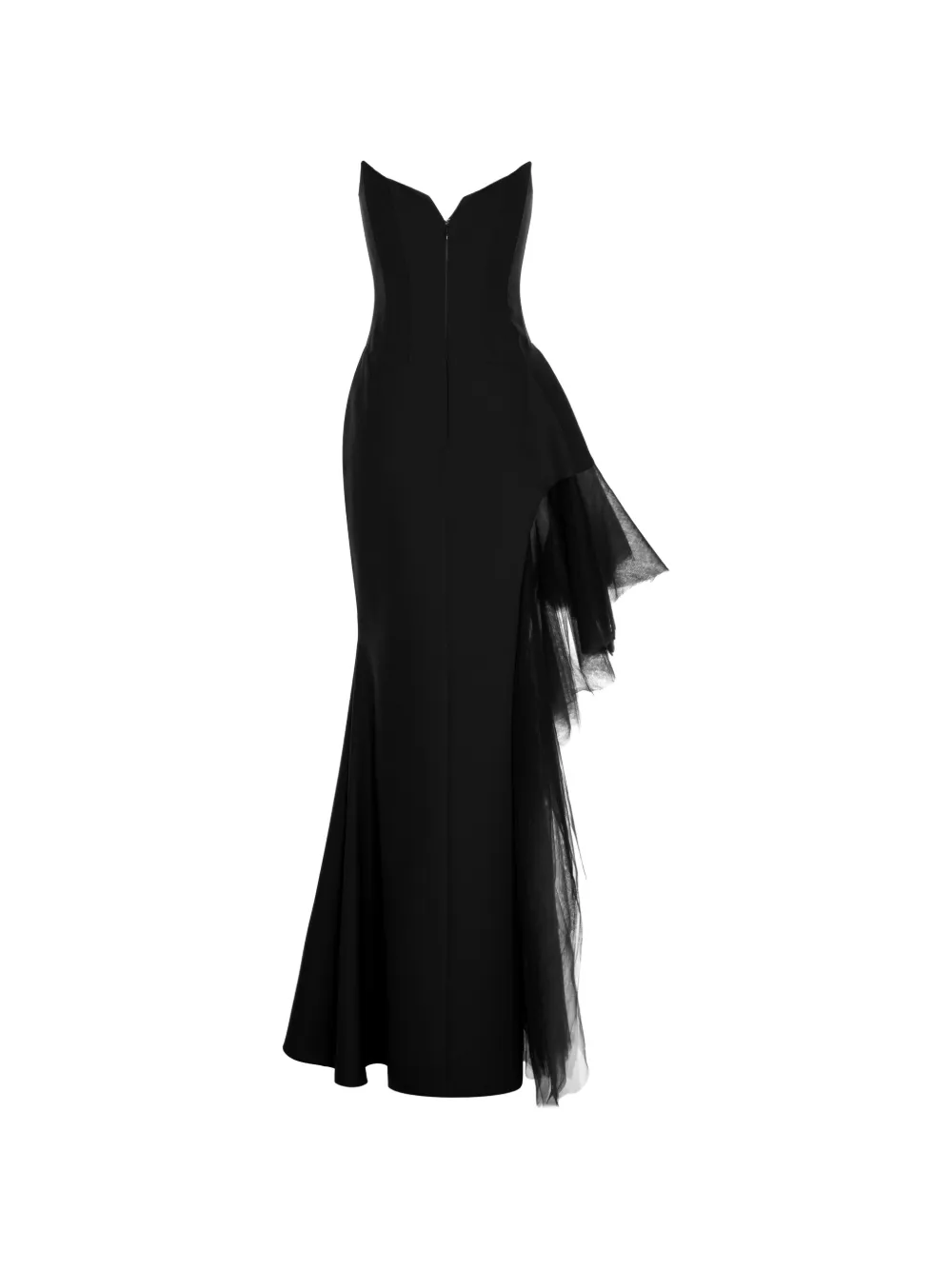 V:PM ATELIER Tulip maxi-jurk met ruches Zwart