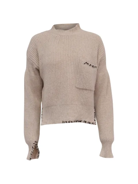 Marni Pre-Owned Logo-embroidered sweater