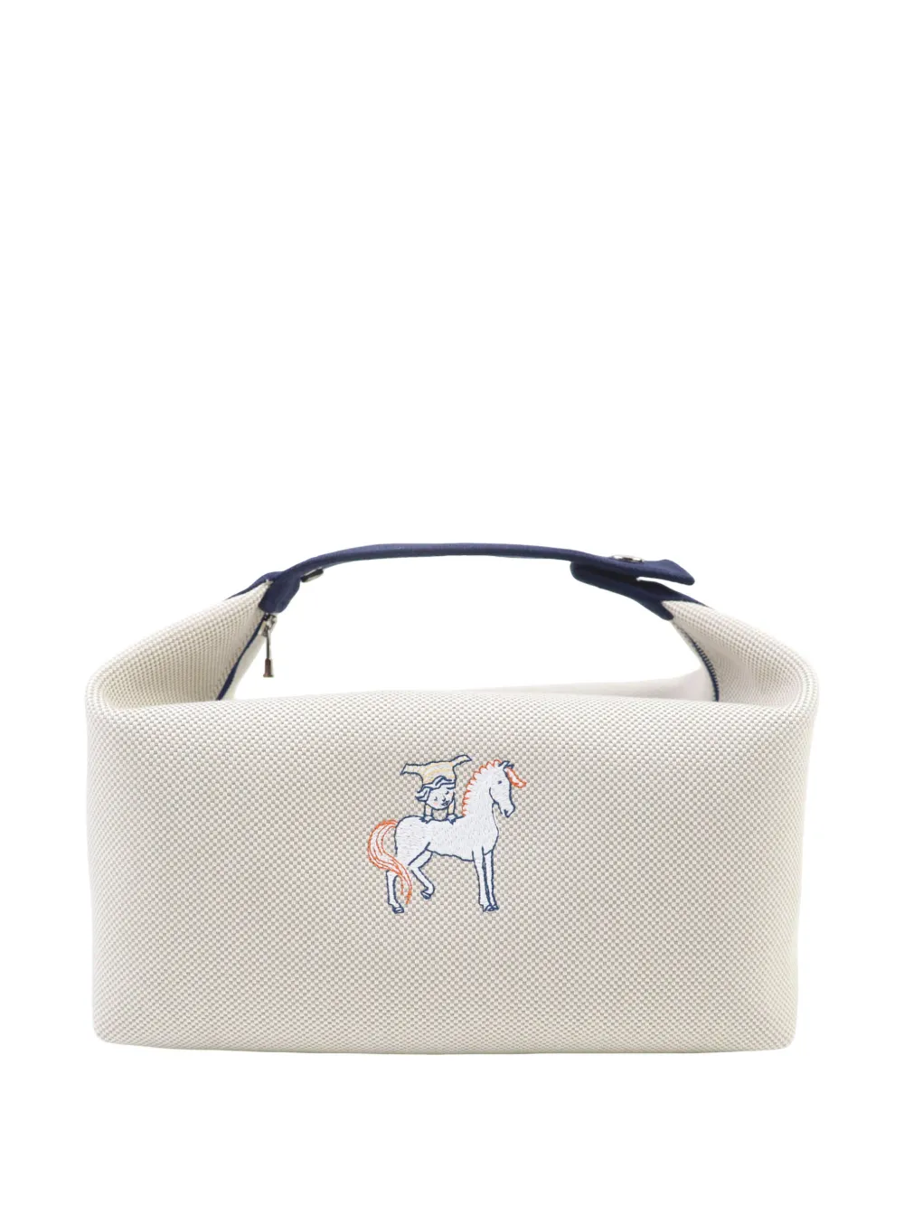 Hermès Pre-Owned 2010-2026 Large Toile Bride A Brac Cabriole Case vanity bag - Nude