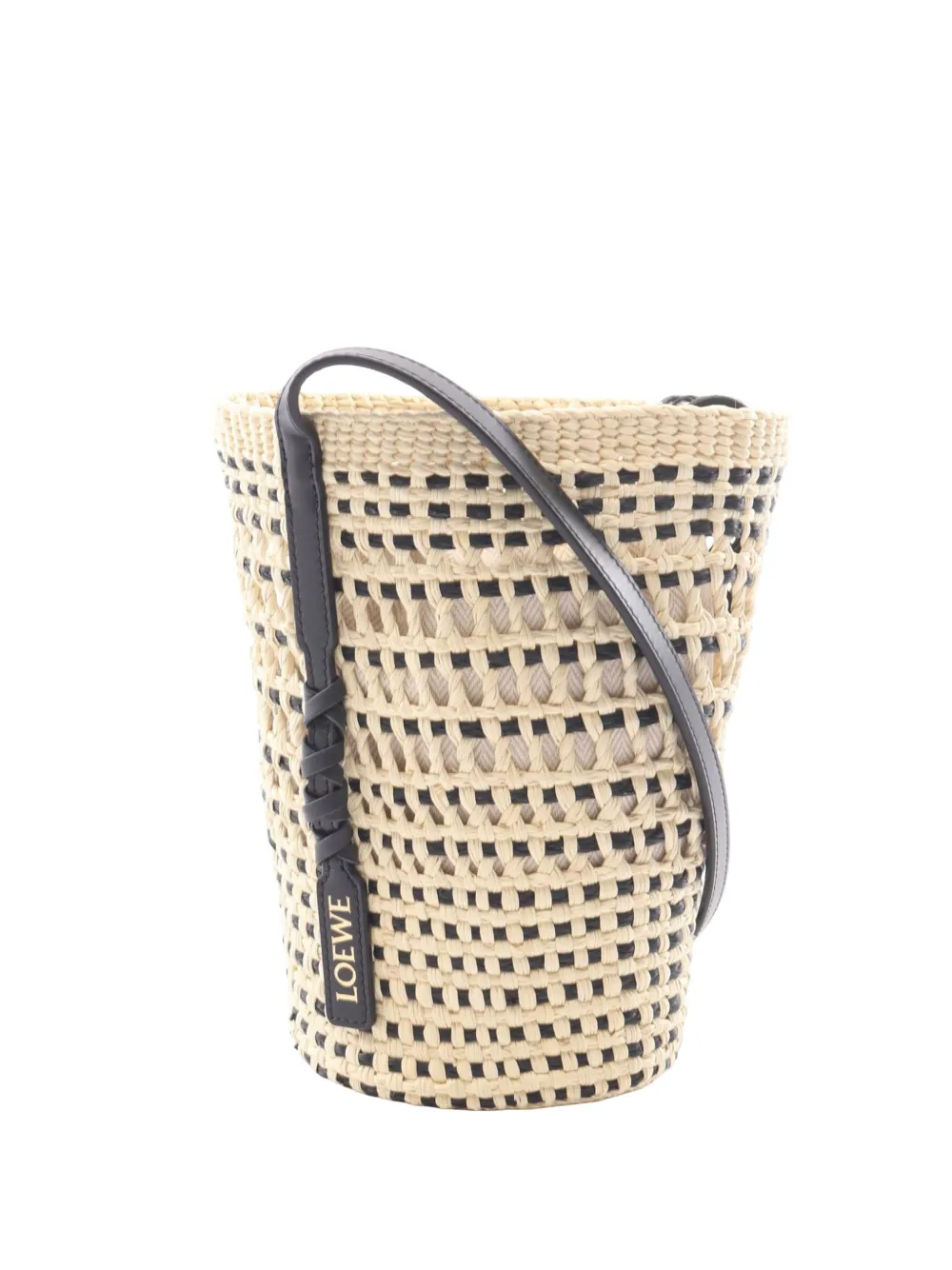 Loewe Pre-Owned 2020-2026 Paulas Ibiza Braid Pocket Iraca Palm Pouch crossbody bag - Nude