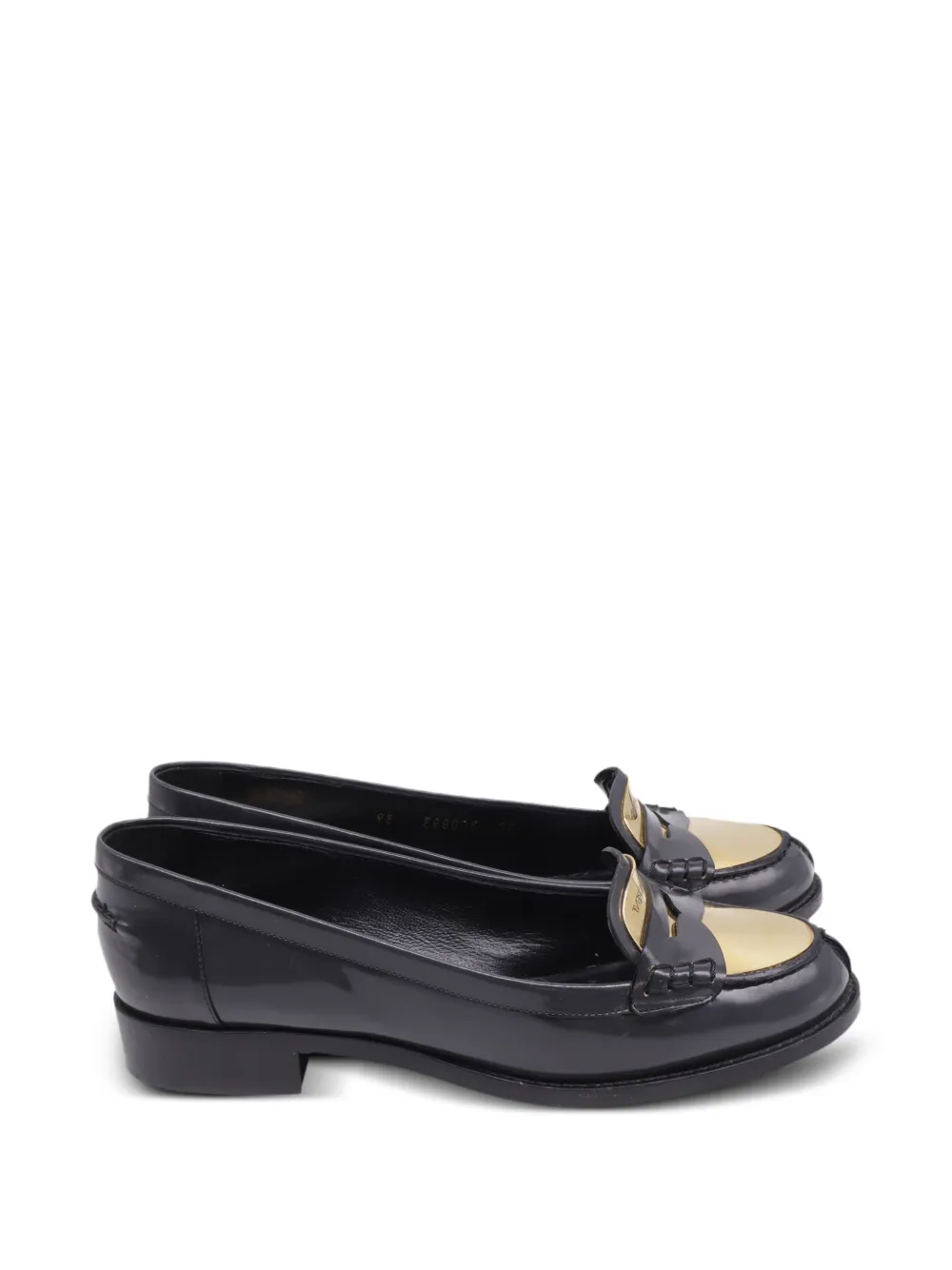 Saint Laurent Pre-Owned mocassins à entaille Penny - Noir Saint Laurent Pre-Owned mocassins à entaille Penny - Noir