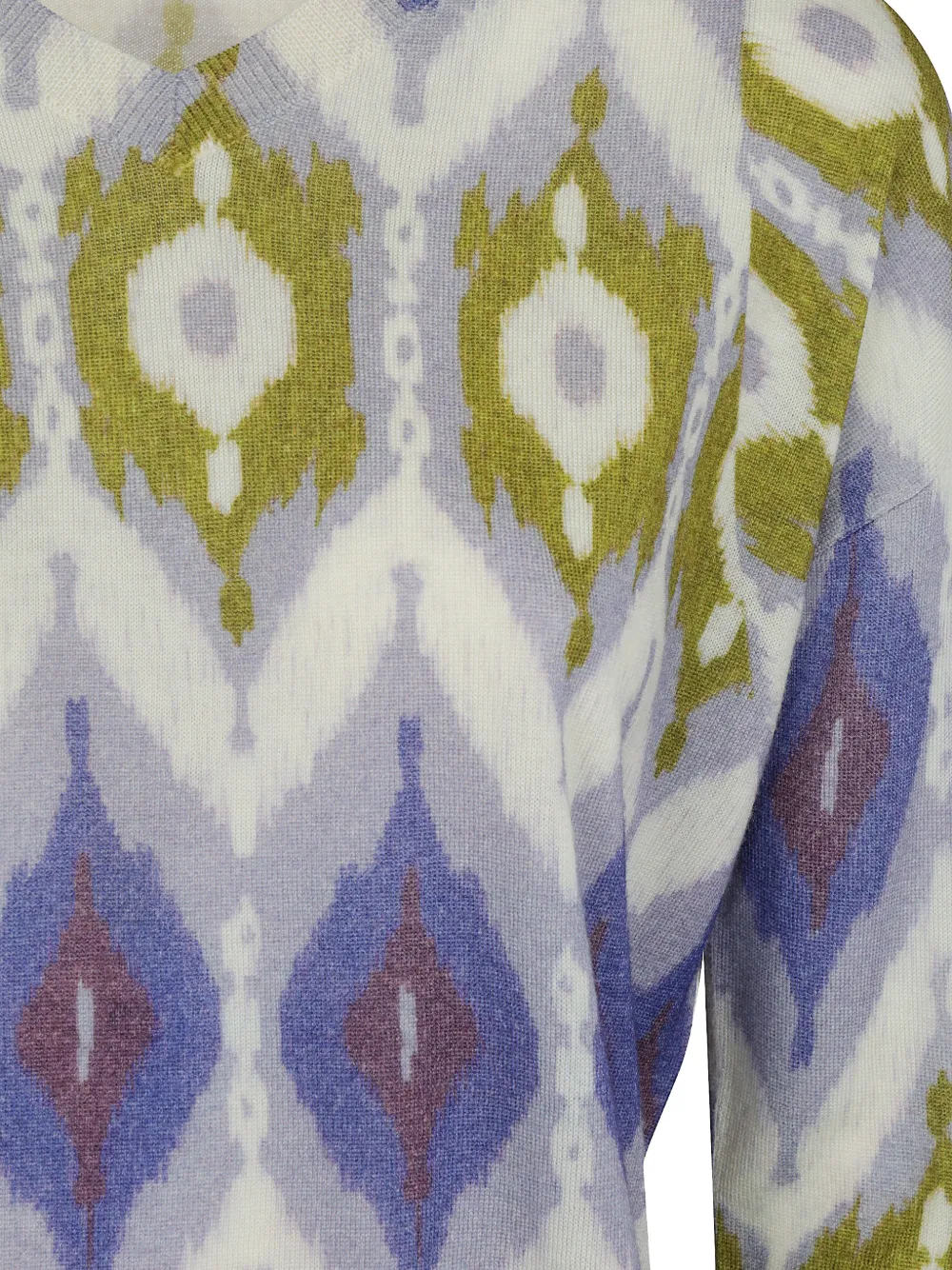 IN BED WITH YOU Trui met V-hals en abstracte print