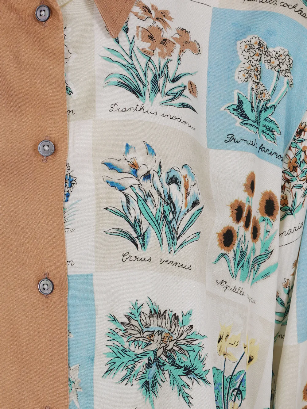 Paul Smith 'floral Scarf' Print Shirt in Neutrals, view 3
