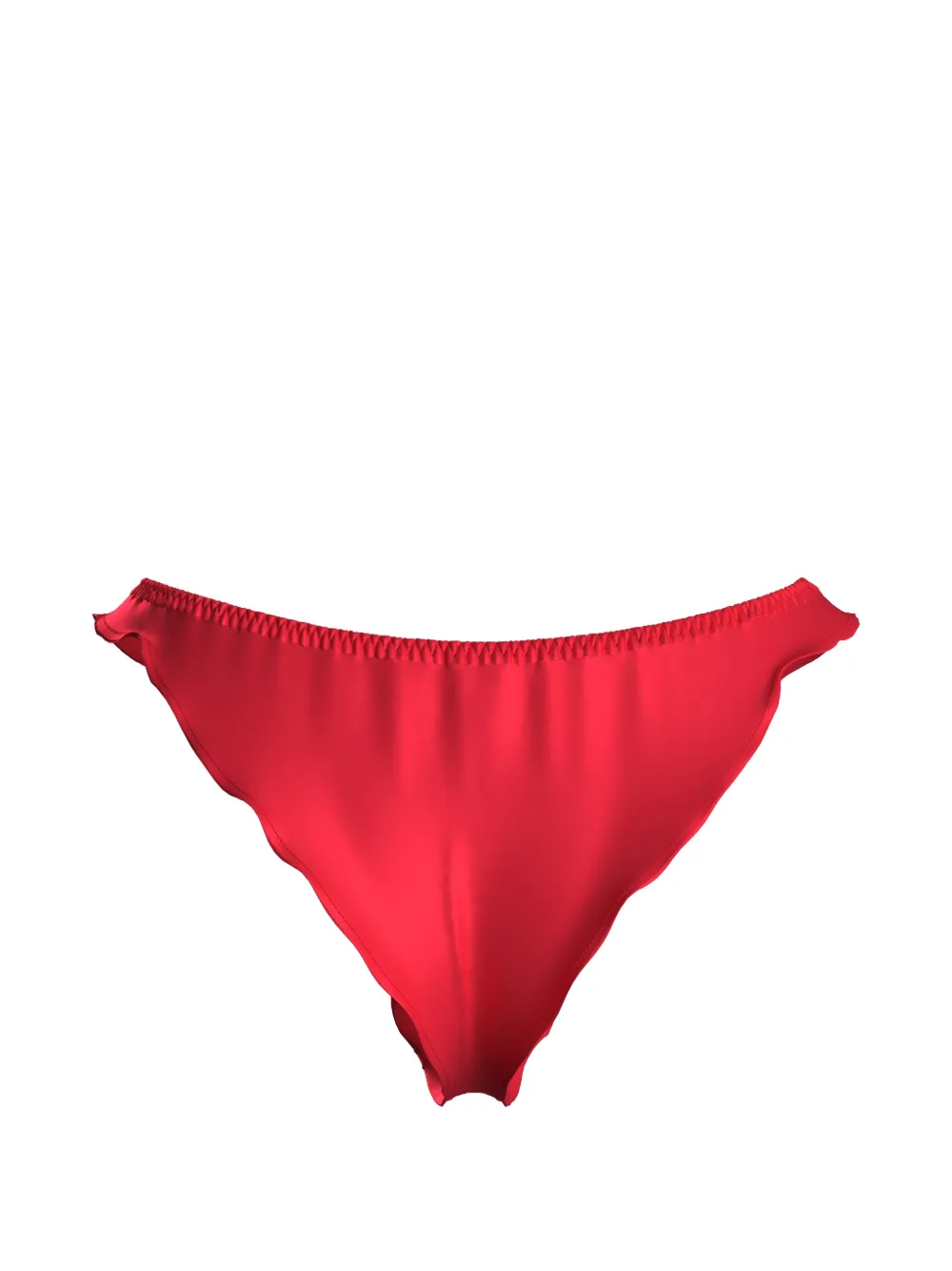 SCANDALE Dédicace satijnen string met ruches Rood