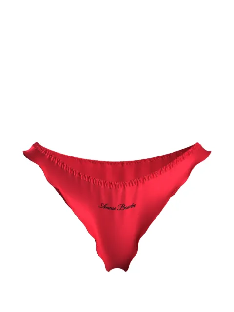 SCANDALE Dédicace ruffled satin thong