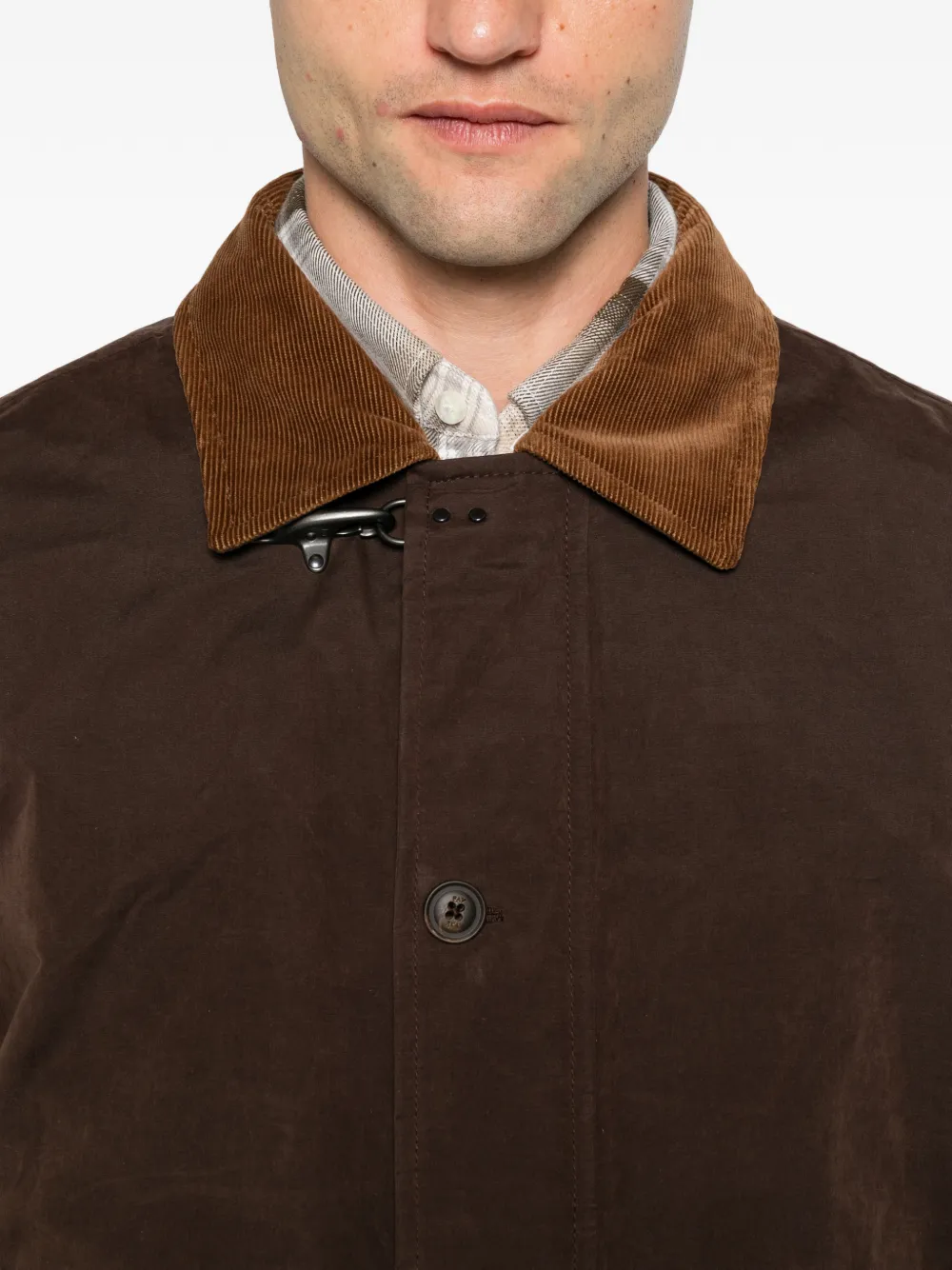 Fay corduroy-collar jacket Bruin
