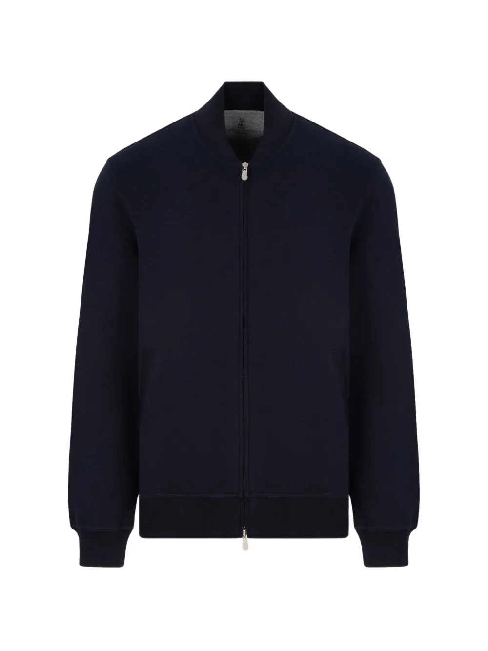 Brunello Cucinelli zip-up knitted sweatshirt Blauw