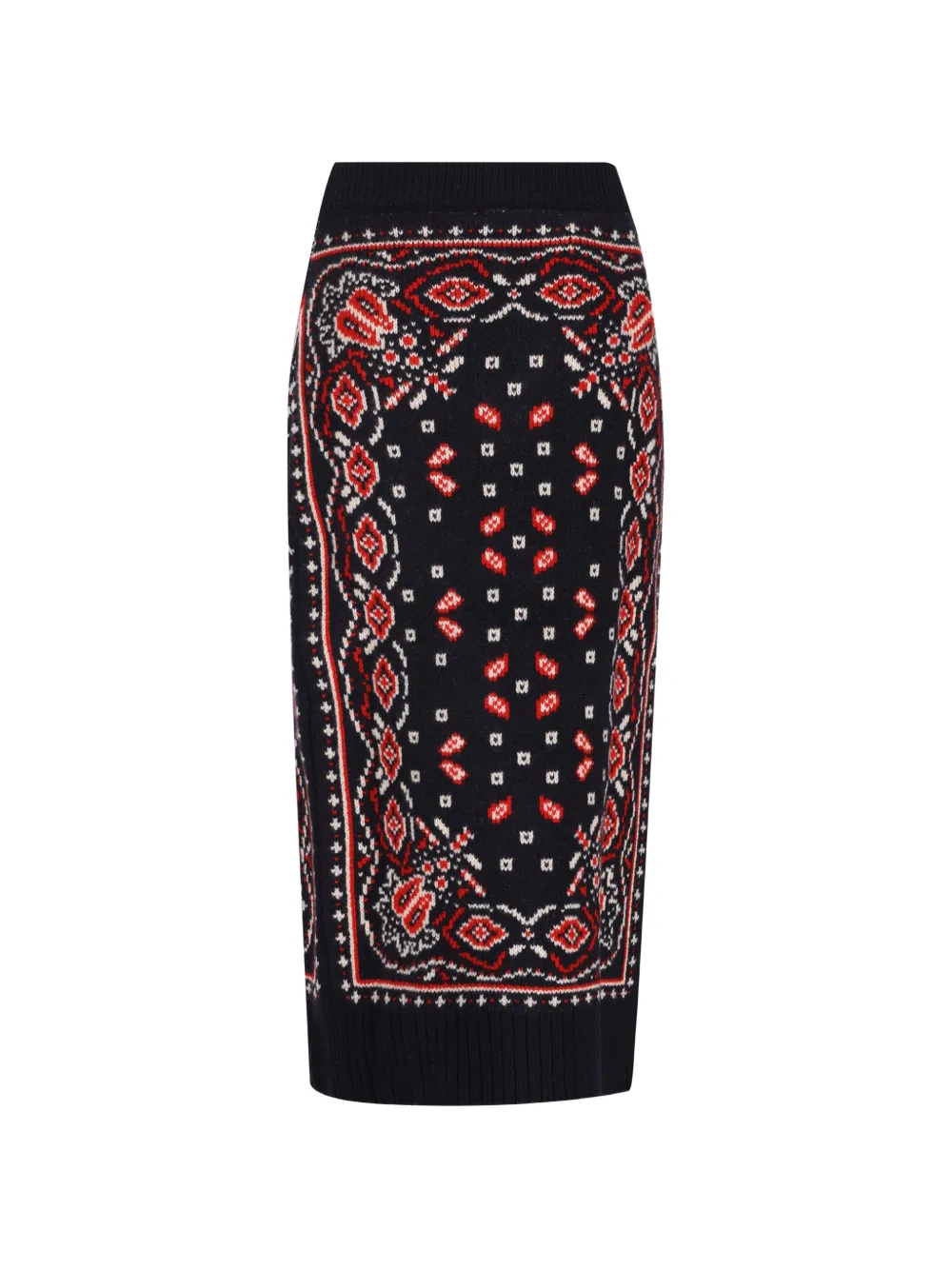 Giada Benincasa Gonna Soho midi-rok met bandana-print Blauw