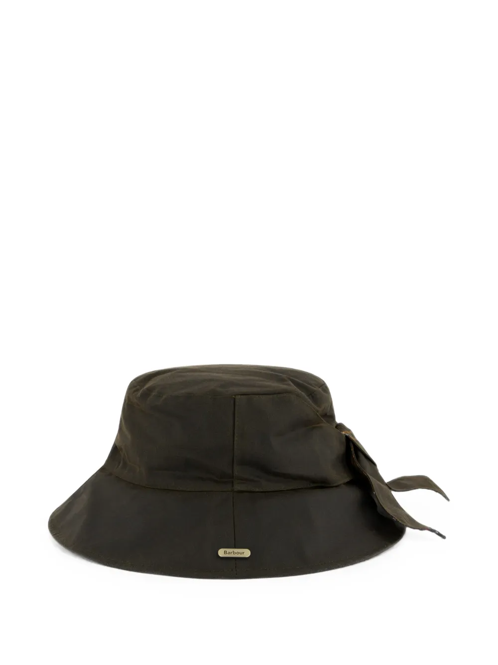 Barbour Brambling bow-detail bucket hat - Verde