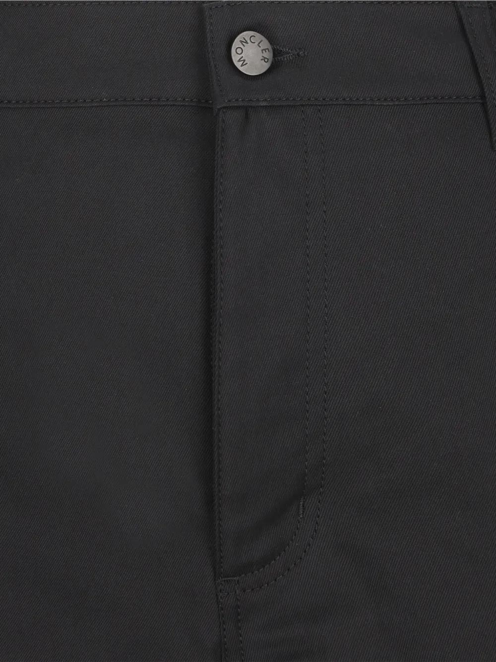 Moncler Straight broek met logopatch Zwart