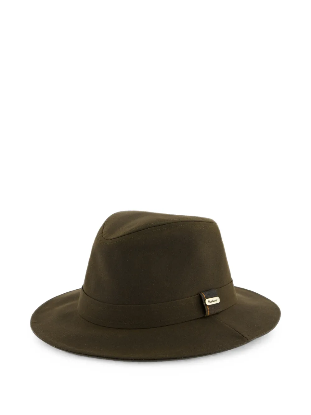 Barbour Fedora hoed met logoplakkaat Groen