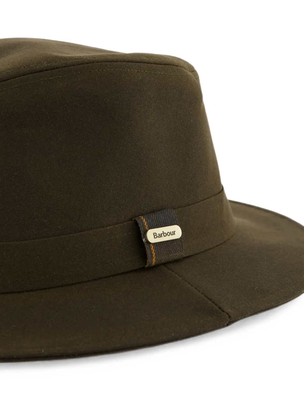 Barbour Fedora hoed met logoplakkaat Groen