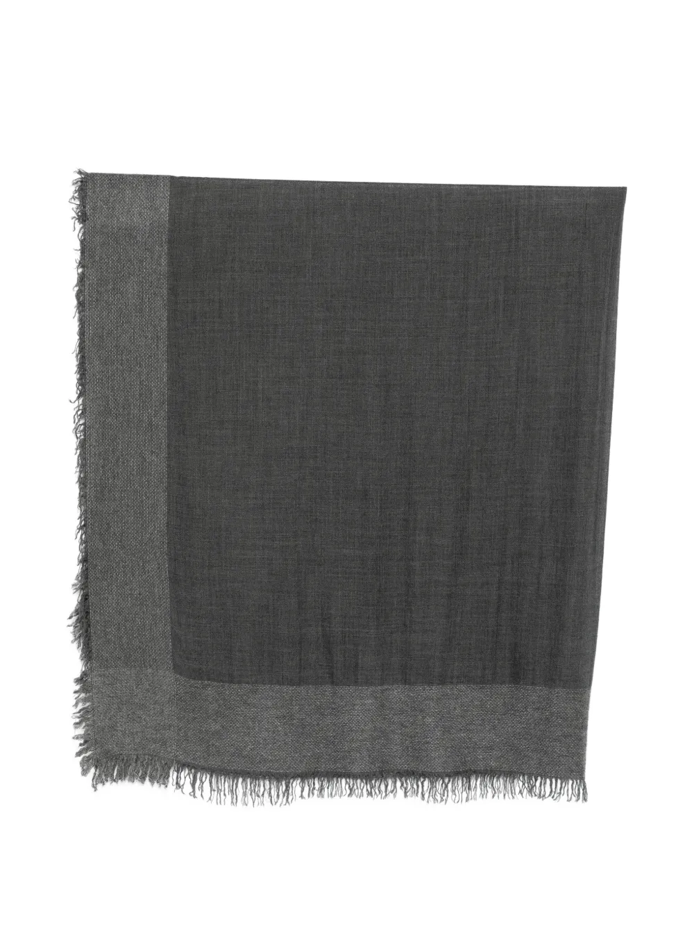Faliero Sarti fringed-edge scarf - Grigio