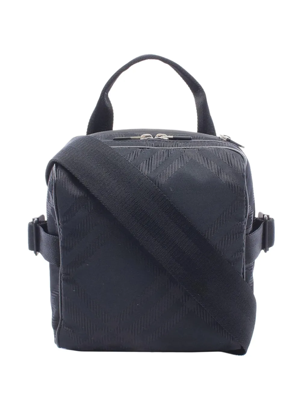 Burberry Pre-Owned 2000-2017 Nylon Check satchel - Nero